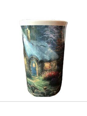 Thomas Kinkade Hollyhock House Genuine Coffee Mug Cup From The Oil Painting 2004